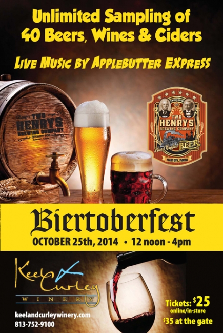 2-4-1 Tix to the 2nd Annual Biertober Festival at Keel & Curley Winery/Two Henrys Brewing