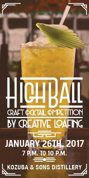 General Admission to Creative Loafing's HighBall Craft Cocktail Competition 1/26/17