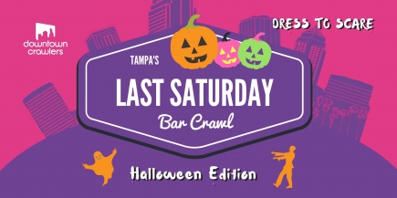 2-4-1 Admissions to Tampa's Last Saturday Bar Crawl - Halloween Edition