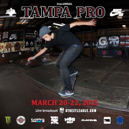 2-4-1 Tickets to Tampa Pro at  Skate Park of Tampa Sunday 3/22/15